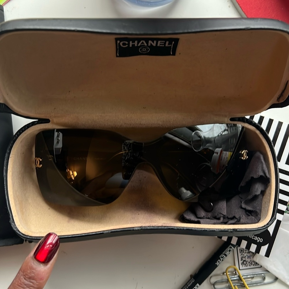 Chanel 5065 c 501/18 120 Brown/Golden Women Sunglasses, Made in Italy CC logo